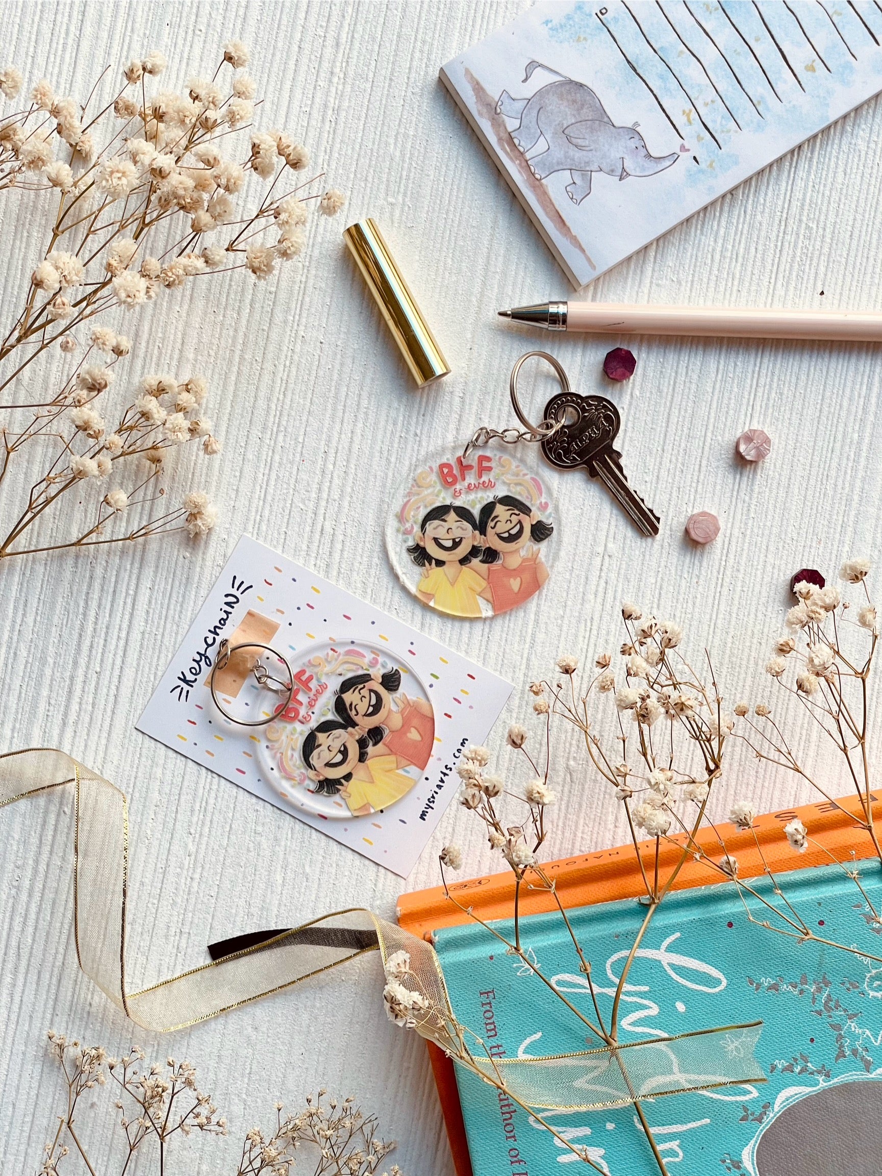 BFF & Ever Keychain