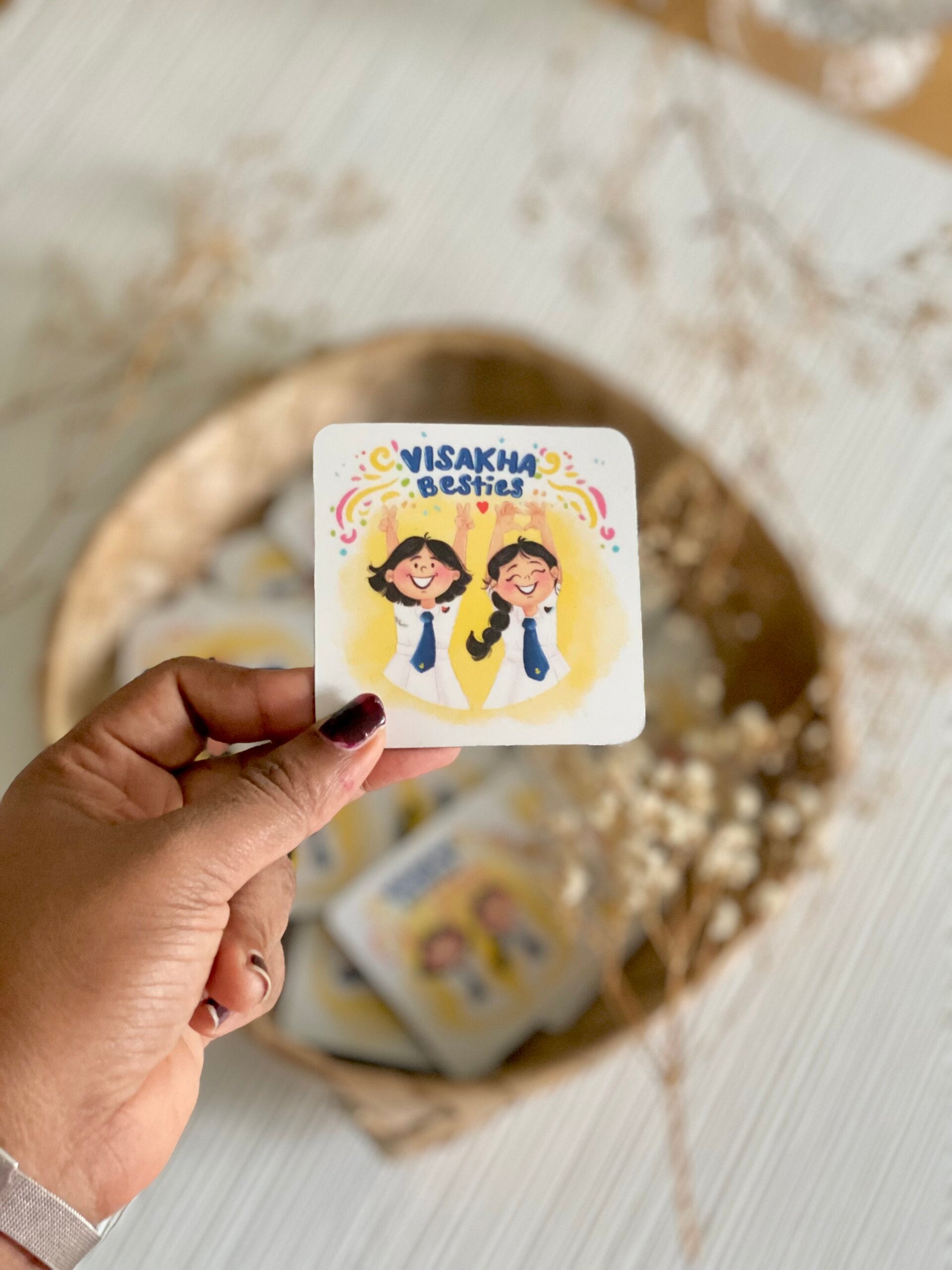 Visakha Besties fridge magnet