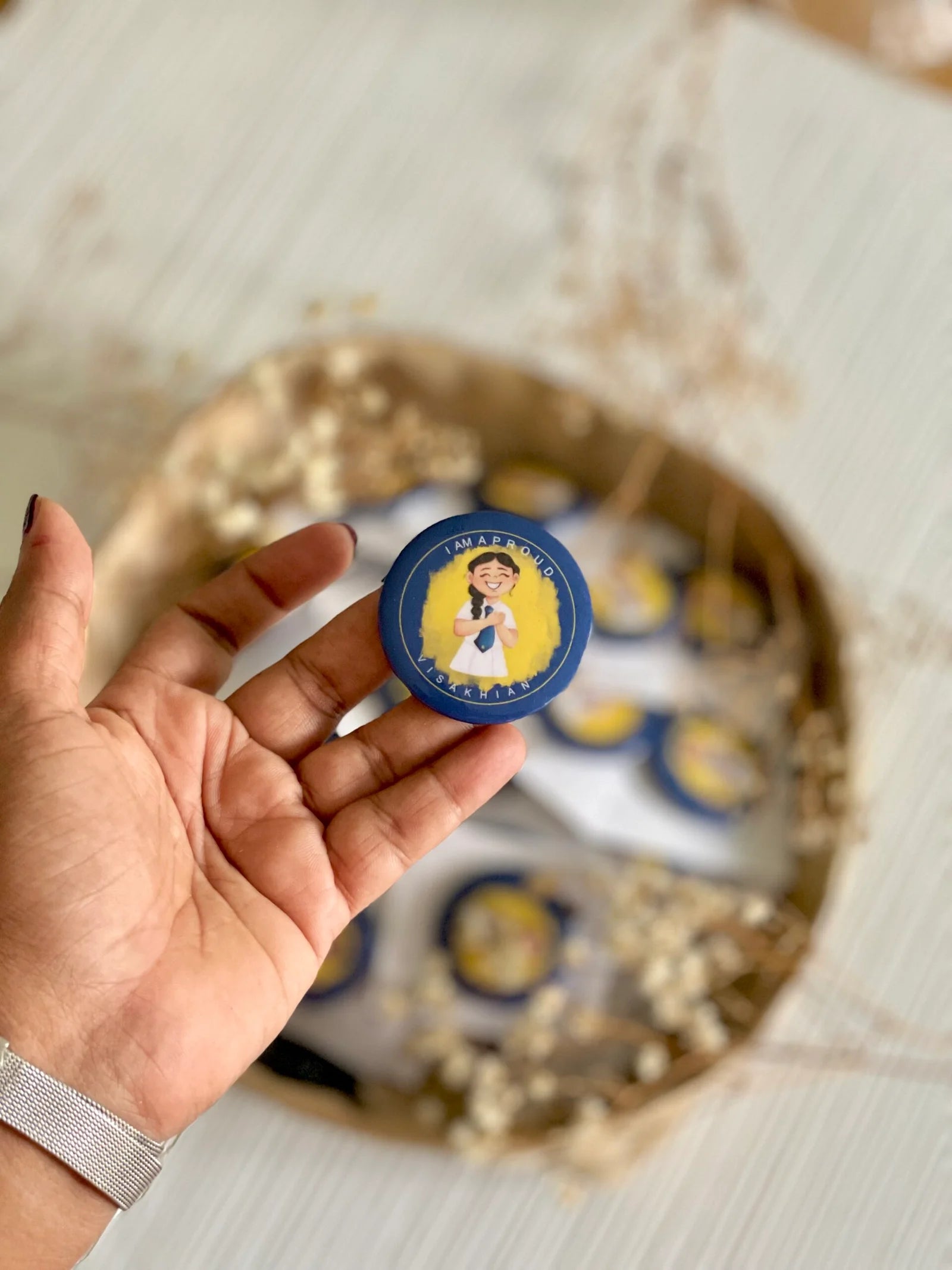 I'm a proud Visakhian pin Badge (schoolgirl )