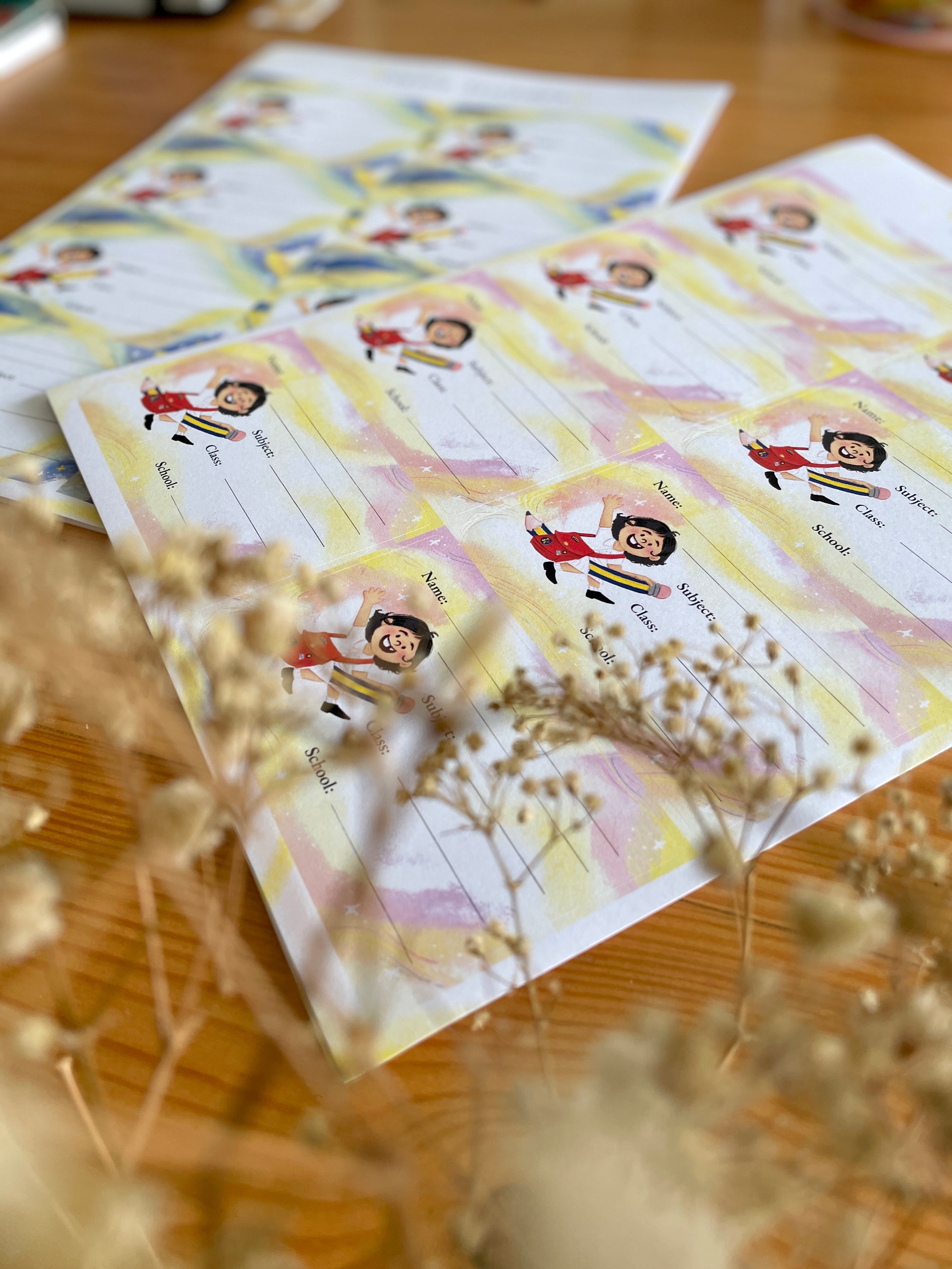 2 Name Sticker Sheets - Girl